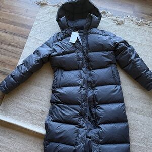 Quince Gray Puffer Coat with Hood